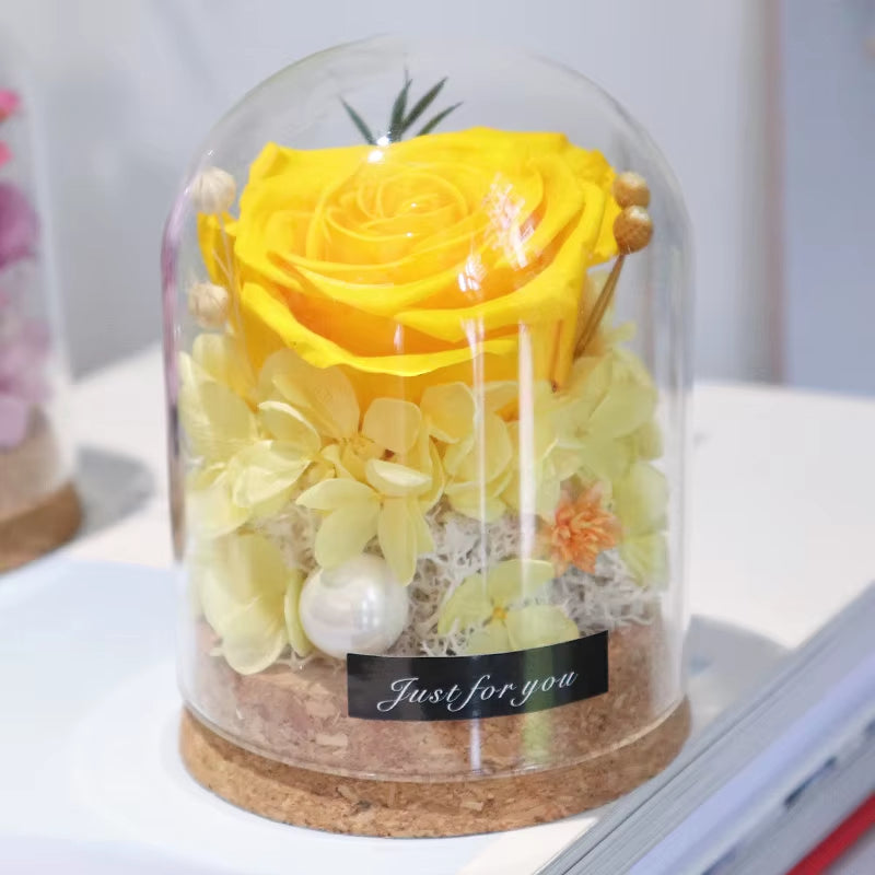 Gifts for Her Wishing Bottle Exclusive Eternal Roses Preserved Flower in Glass Immortal Love Gifts for Xmas Birthday Valentine