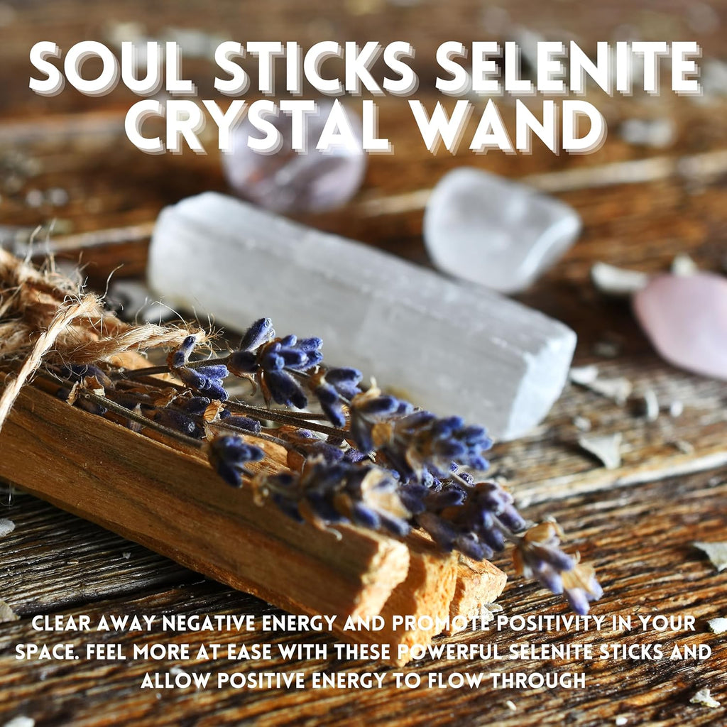 4" Selenite Crystal Wand | Variety Pack Selenite Sticks for Healing | Reiki & Metaphysical Energy Drawing | Wicca Altar Crystals Stick Healing Reiki Home Witchcraft Supplies - Pack of 20